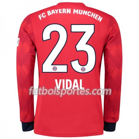 Camisetas Bayern de Múnich Vidal 23 Primera Equipacion 2018/2019 Manga Larga